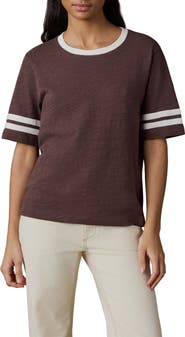 Faherty Sunwashed Varsity Organic Cotton Slub T-Shirt