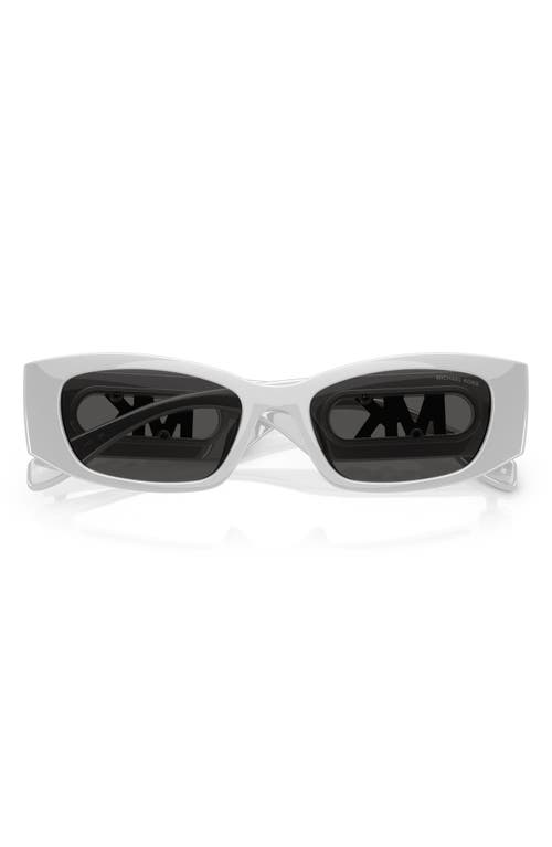 Michael Kors 52mm Irregular Sunglasses In White