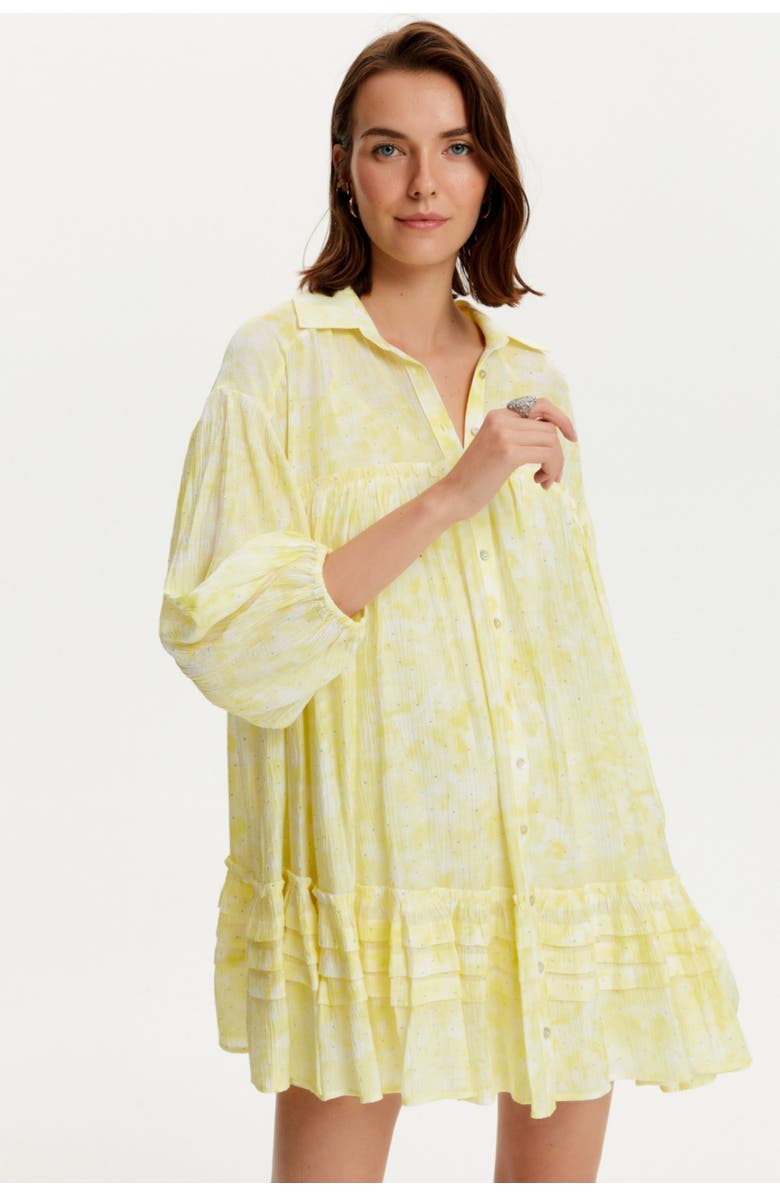 Nocturne Draped Mini Dress with Ruffle Detail, Main, color, 