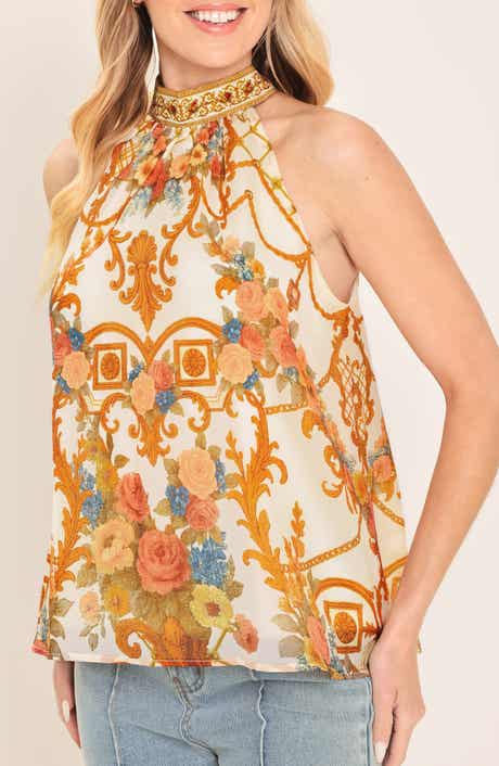 Floral Print Halter Top