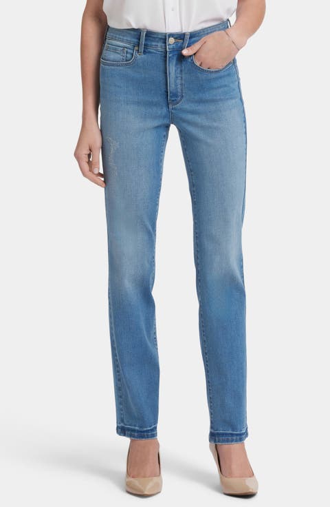 Marilyn High Waist Straight Leg Jeans (Riviera Sky)
