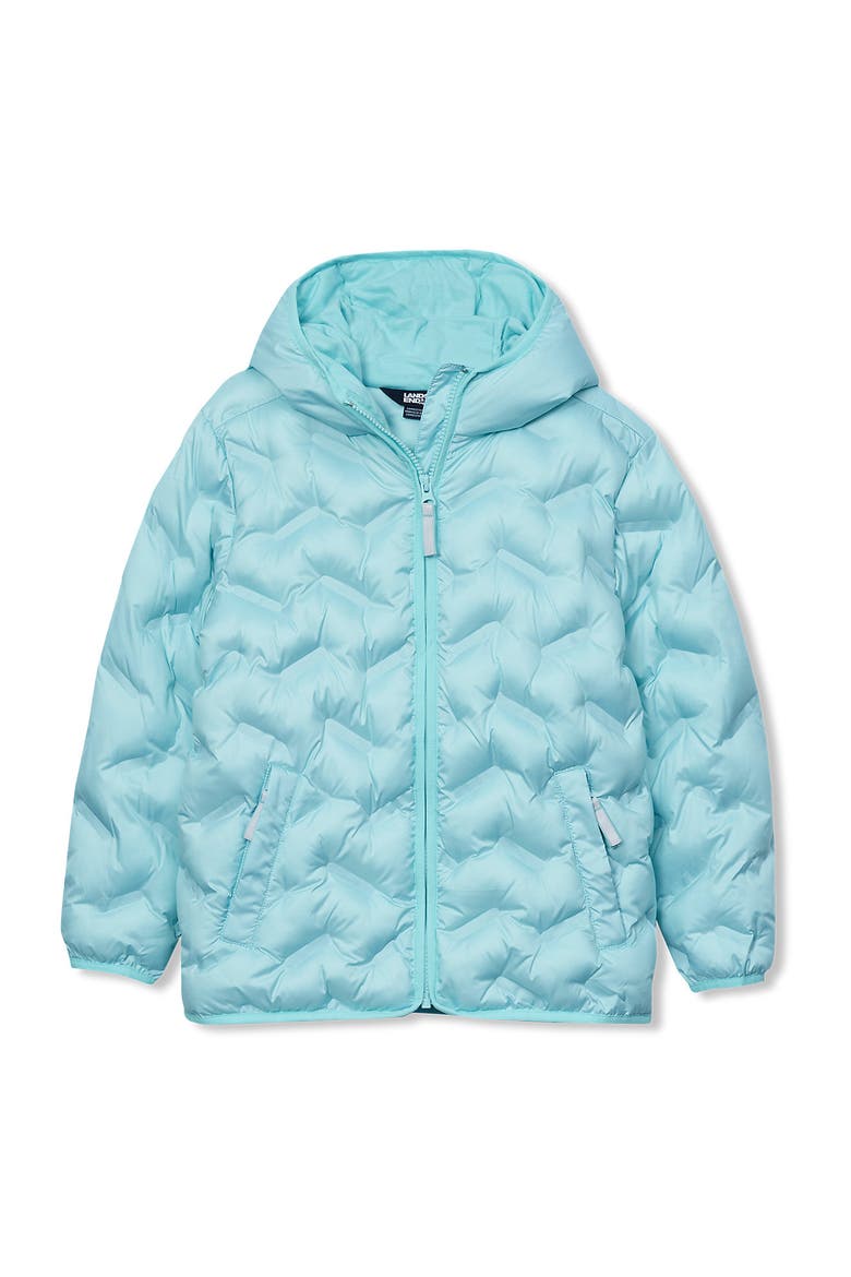 Kids Water Resistant Seamless Quilt Insulated Jacket, Main, color, Aqua Splash