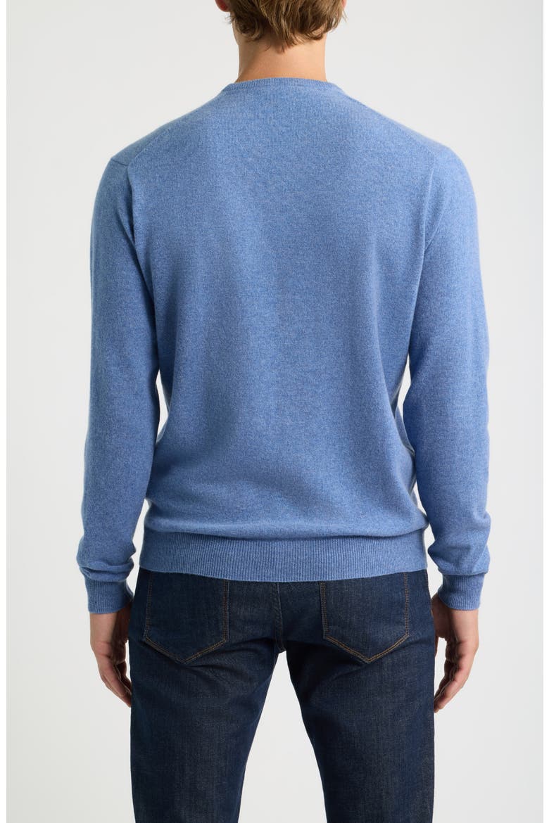 Crown Heritage Cashmere V-Neck Sweater, Alternate, color, ASTRAL BLUE