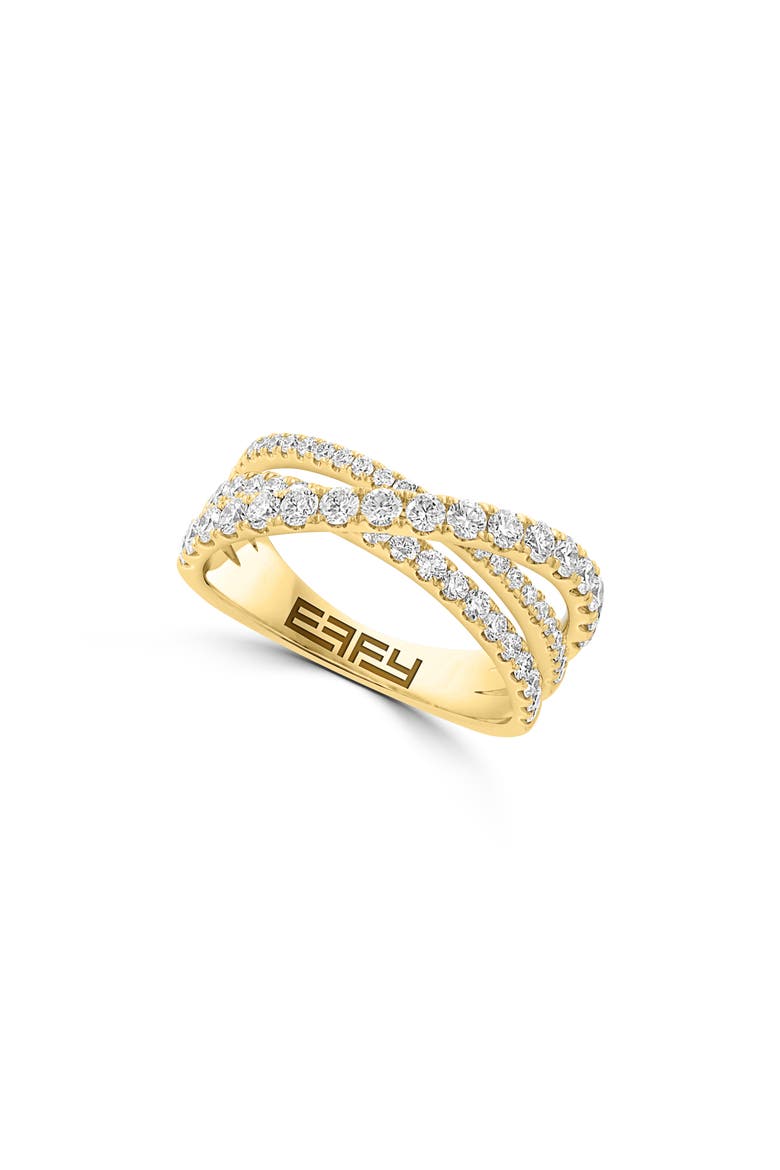 Lab Grown Diamond Crisscross Ring, Main, color, GOLD