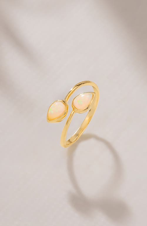 Ys Gems Gemstone Bypass Ring In Yellow