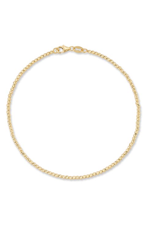 Diamond-Cut Beaded Bracelet