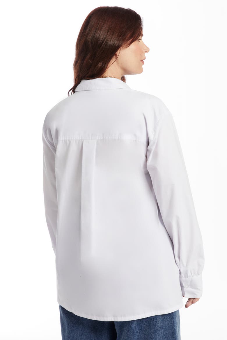 Poplin La Vie Tunic, Alternate, color, WHITE