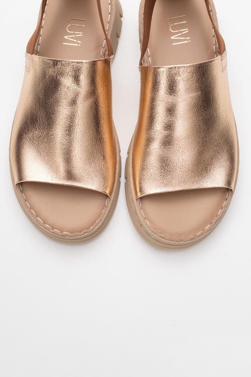 Forever & Always Shoes Londoi Elastic Strap Leather Sandal
