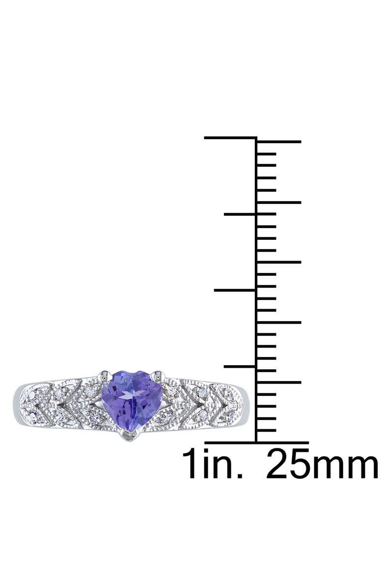 Julianna B. Tanzanite & Diamond Heart Ring, Alternate, color, Tanzanite