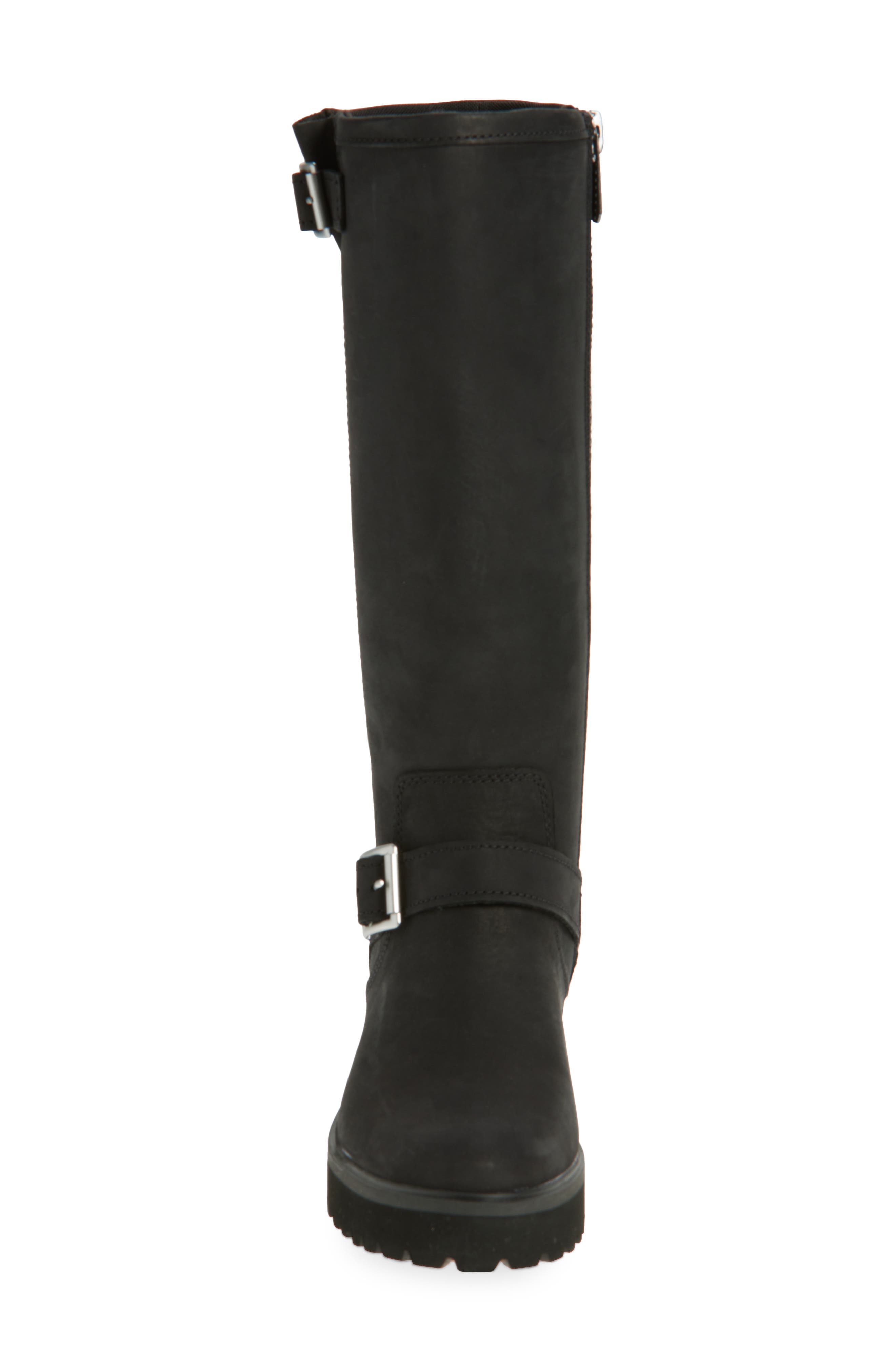 Timberland Carnaby Tall Zip Boot, Alternate, color, Black Nubuck