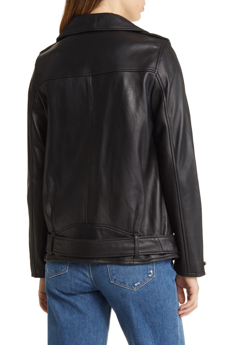 Oversize Moto Jacket, Alternate, color, BLACK