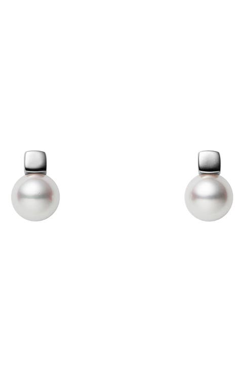 Classic Cultured Pearl Stud Earrings