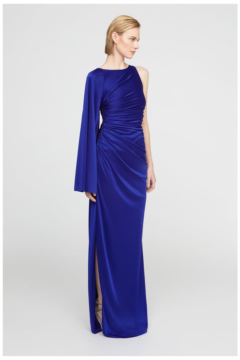 Elyssia Jersey Gown, Alternate, color, Sapphire Stone
