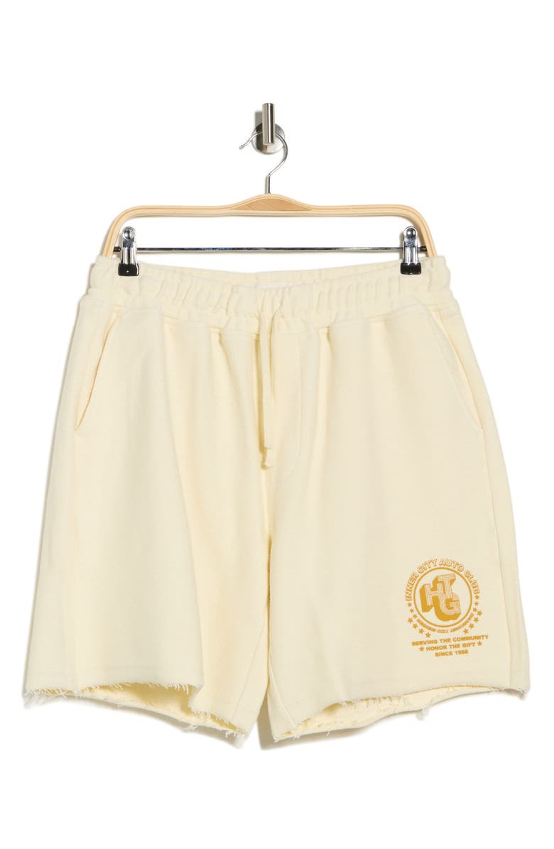 HONOR THE GIFT Race Herringbone Shorts, Alternate, color, Off White