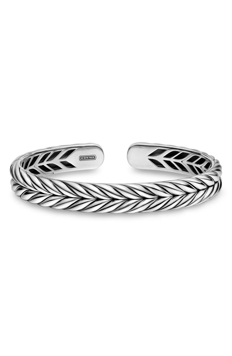 David Yurman Chevron Flex Bracelet in Sterling Silver, 10mm, Alternate, color, Silver