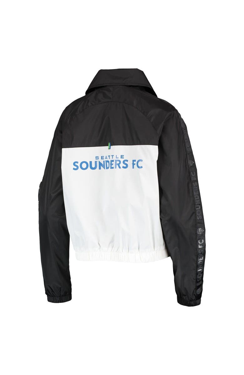 THE WILD COLLECTIVE Women's The Wild Collective Black Seattle Sounders FC Anthem Full-Zip Jacket, Alternate, color, Black