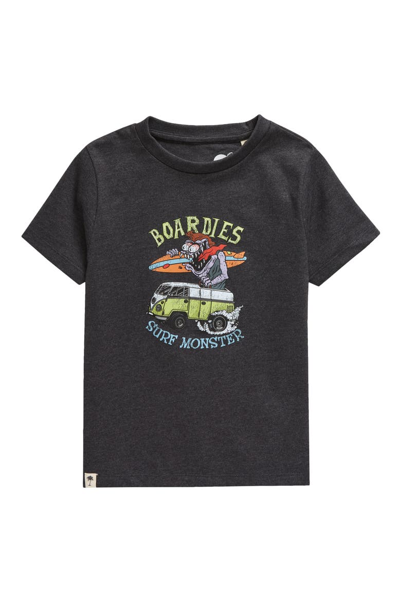 Kids' Surf Monster Organic Cotton Blend Graphic T-Shirt, Main, color, STONEWASH GREY