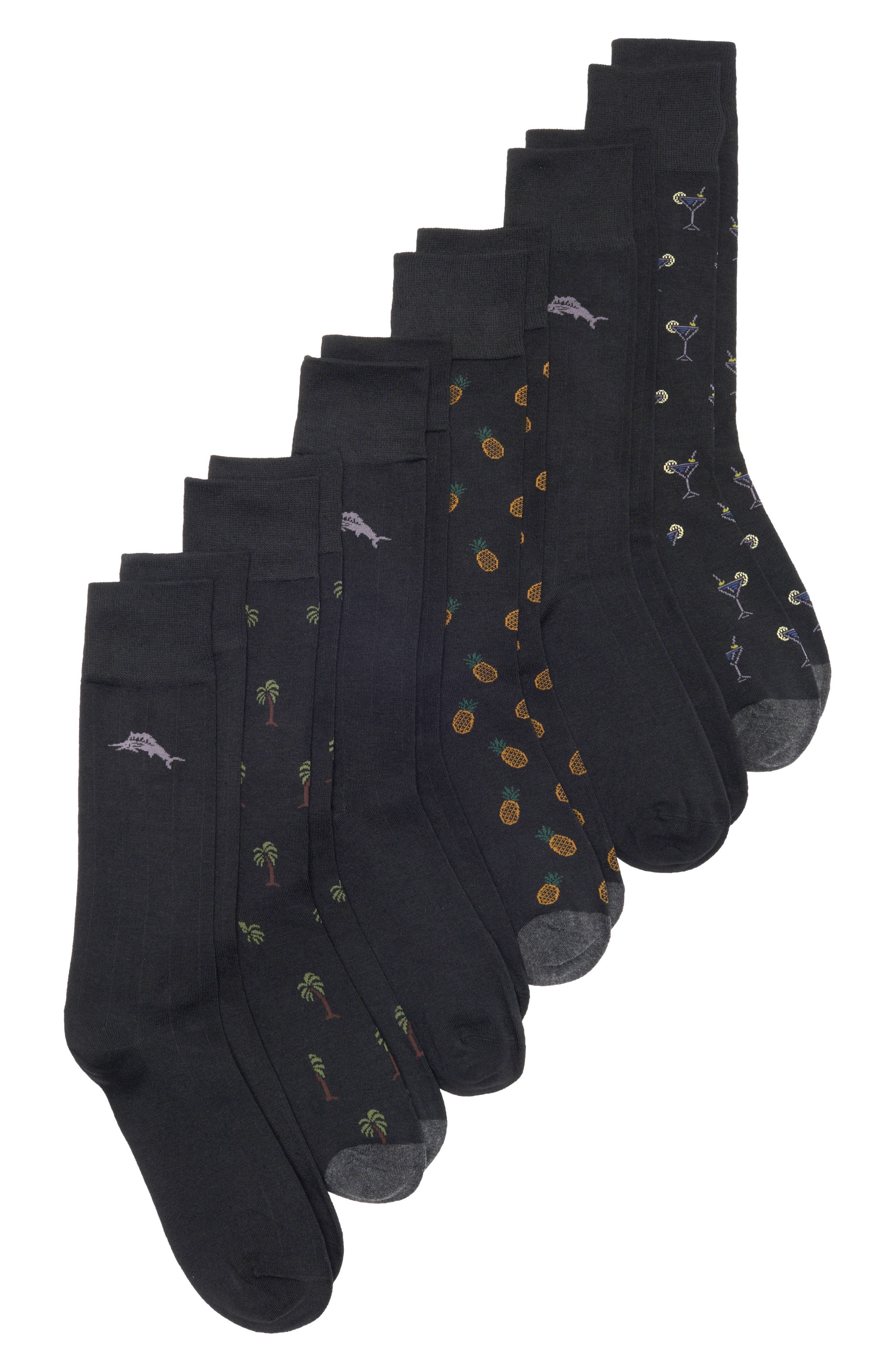 6-Pack Motif Crew Socks