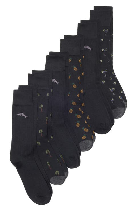 6-Pack Motif Crew Socks