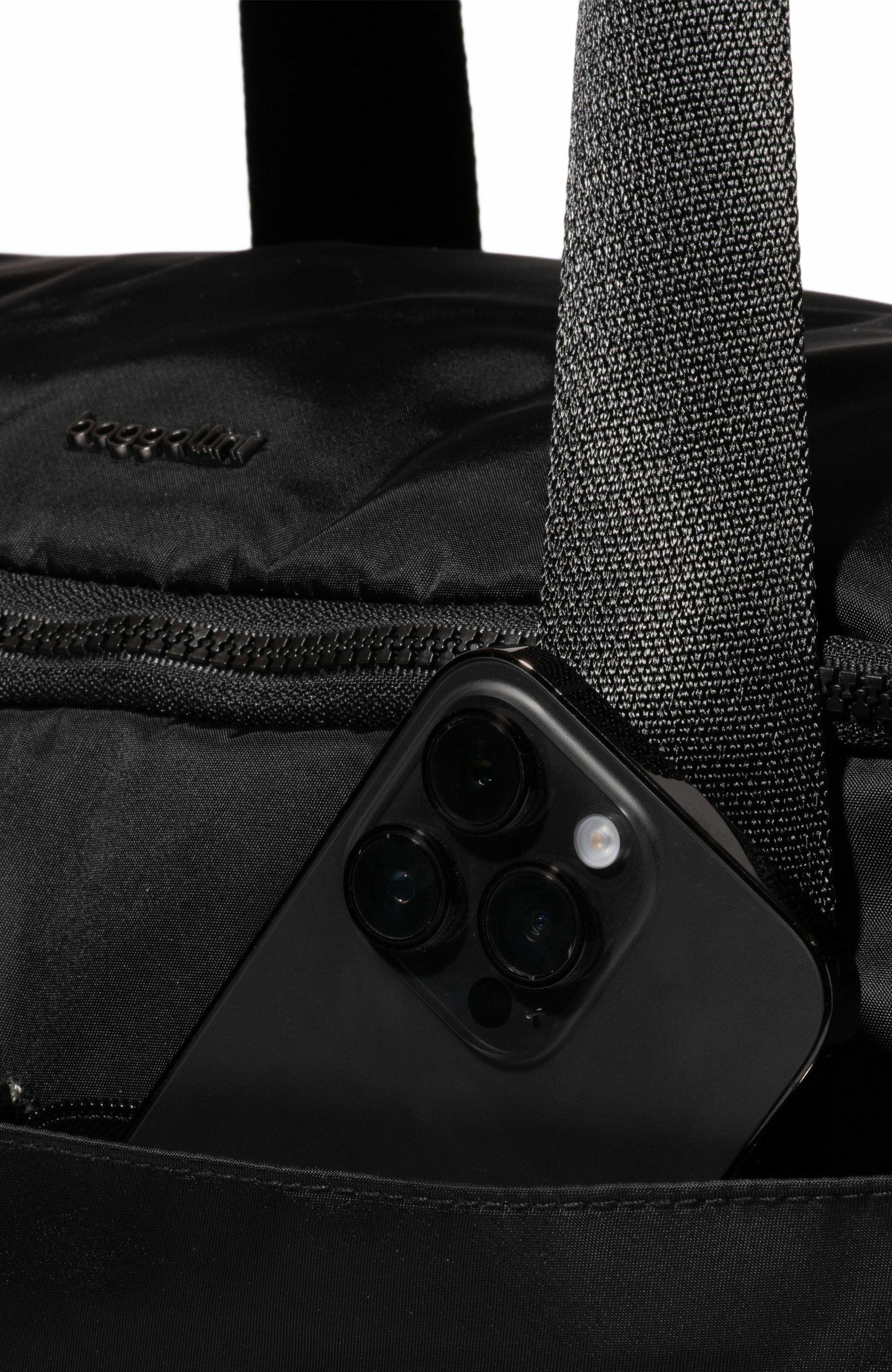 BAGGALLINI Deluxe Fifth Avenue Weekender Bag, Alternate, color, Black Twill