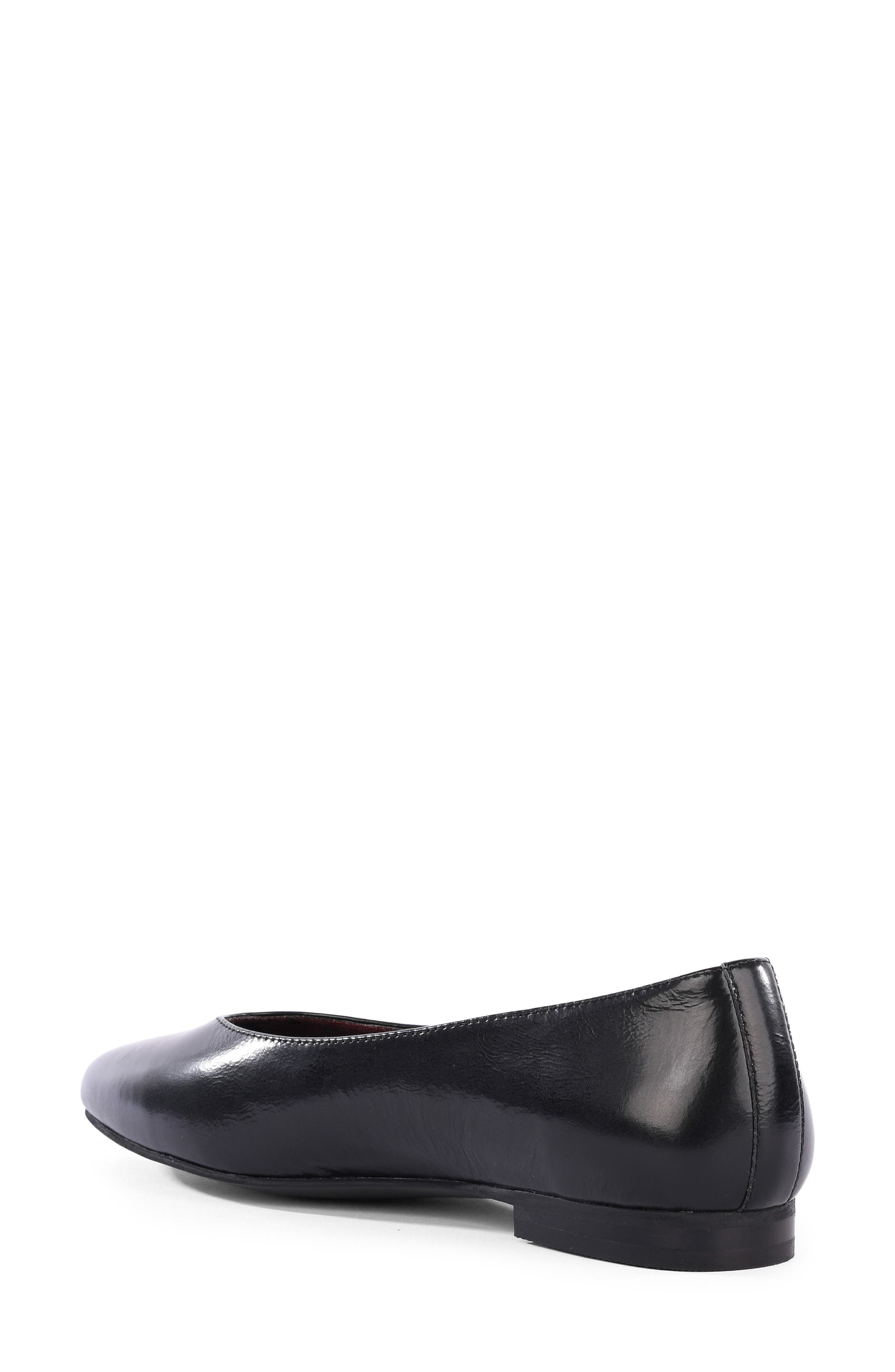 To Be Honest Leather Flat, Alternate, color, BLACK LEATHER