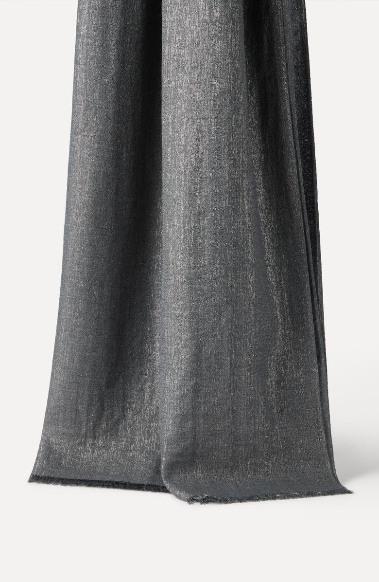 Brunello Cucinelli Sparkling scarf, Alternate, color, Anthracite