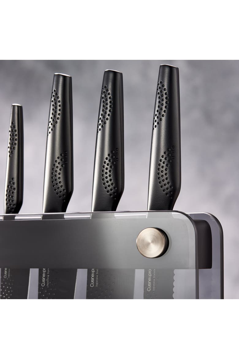 iD3® BLACK SAMURAI 7-Piece Sakai Knife Block, Alternate, color, Black
