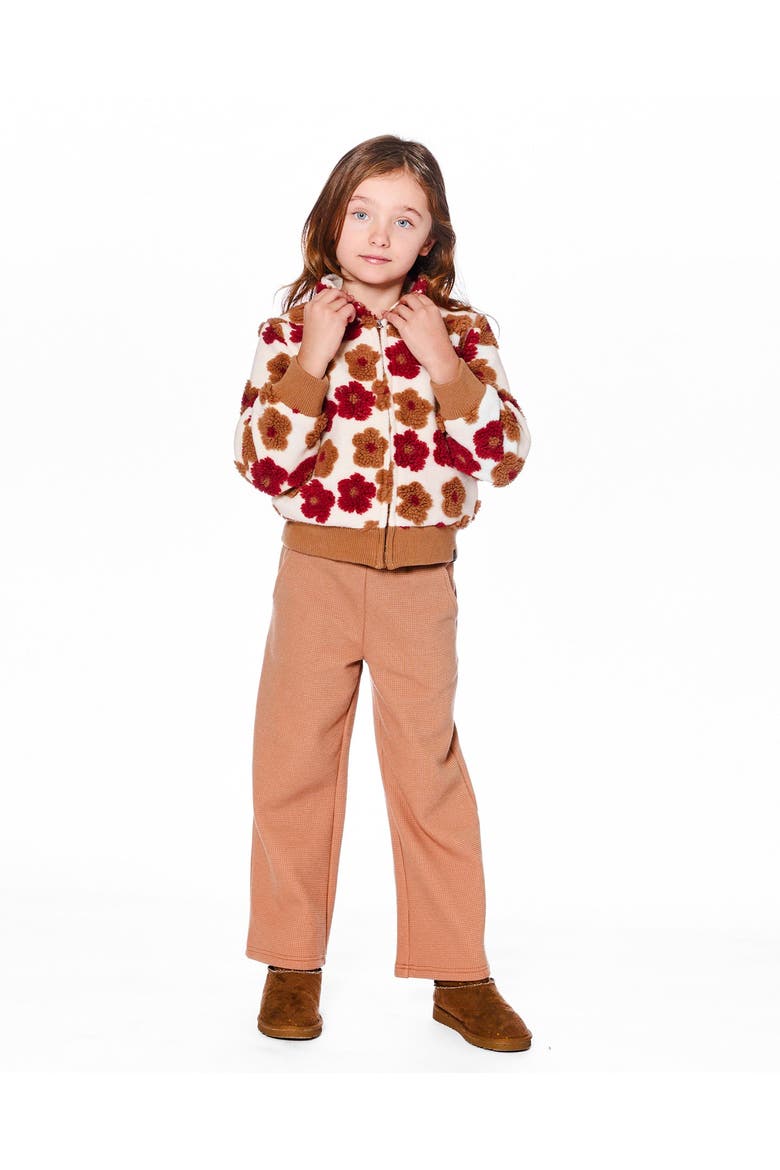 Waffle Flare Leg Pants, Alternate, color, Brown Caramel