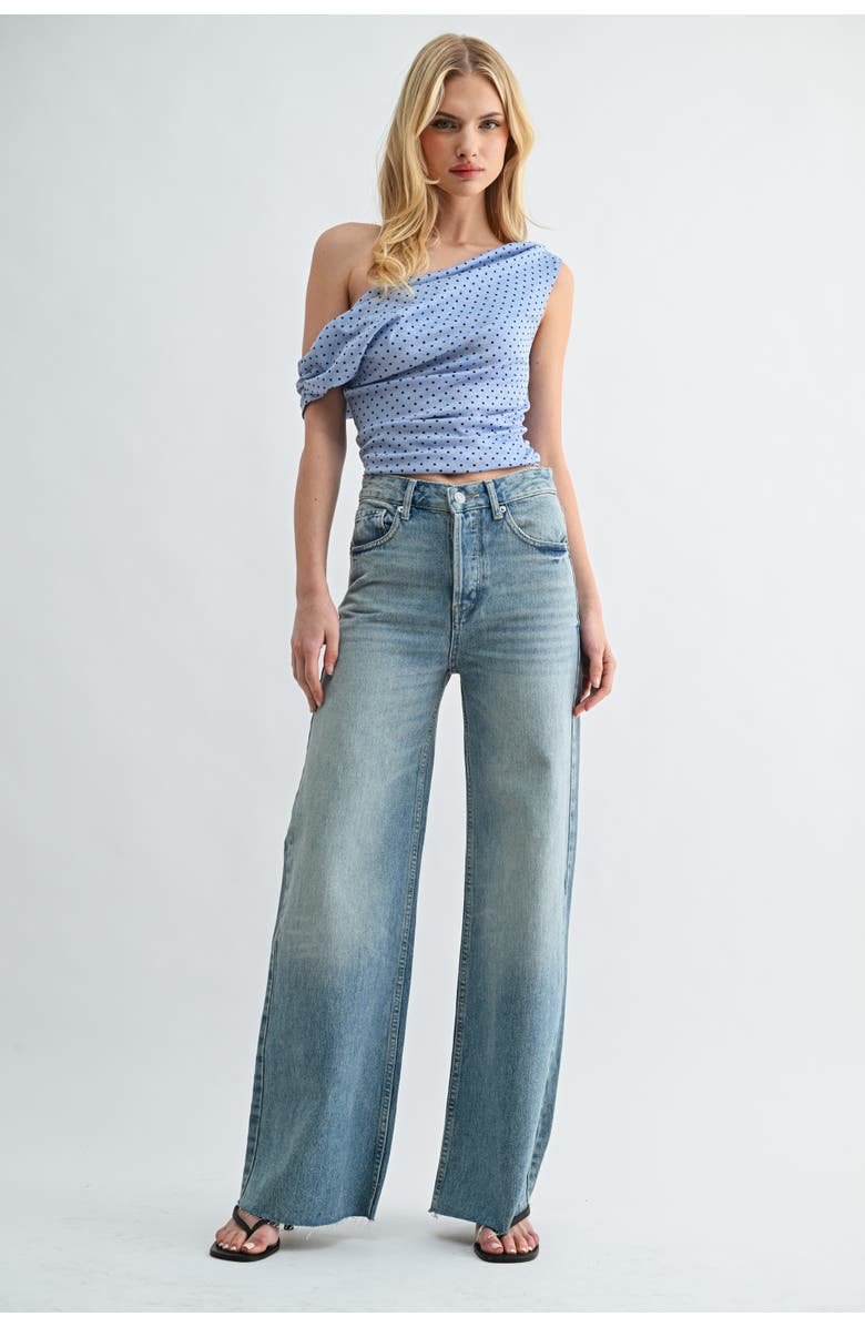 Jemina Denim Beach-to-Bar Pant, Alternate, color, Light Blue Wash
