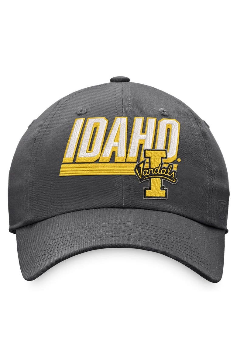 Men's Top of the World Charcoal Idaho Vandals Slice Adjustable Hat, Alternate, color, Charcoal
