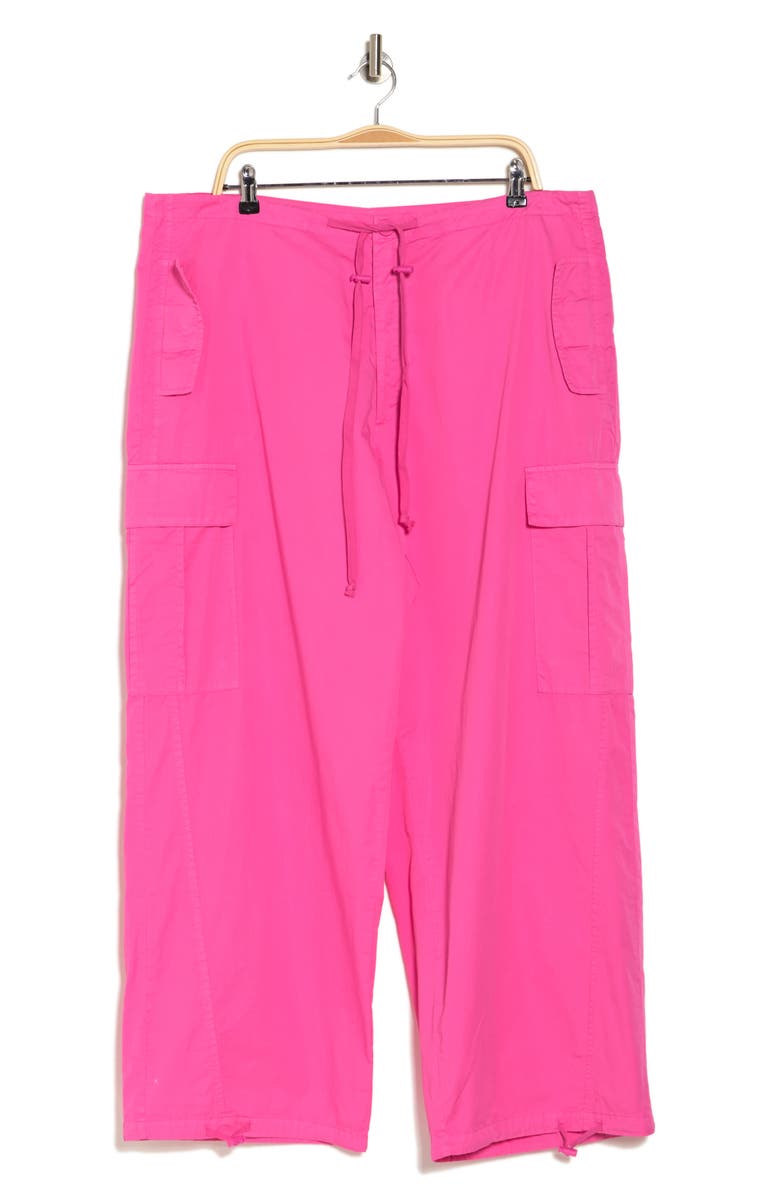 Good American Parachute Cargo Joggers, Main, color, Malibu Pink003