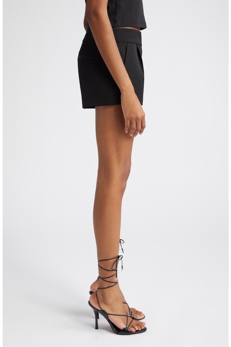 Tailored Wool Miniskort, Alternate, color, 001 BLACK