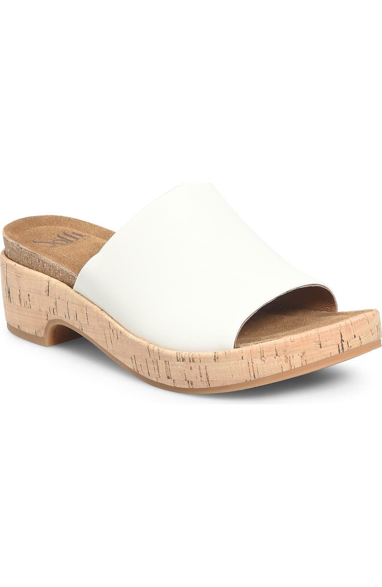 Söfft Cass Platform Slide Sandal, Main, color, Off White