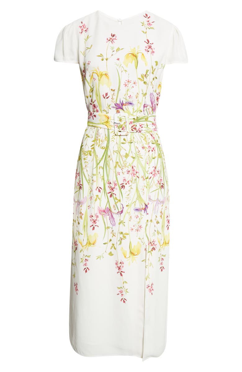Reiss Lyra Floral Print Crepe Maxi Dress, Main, color, Cream/ Yellow