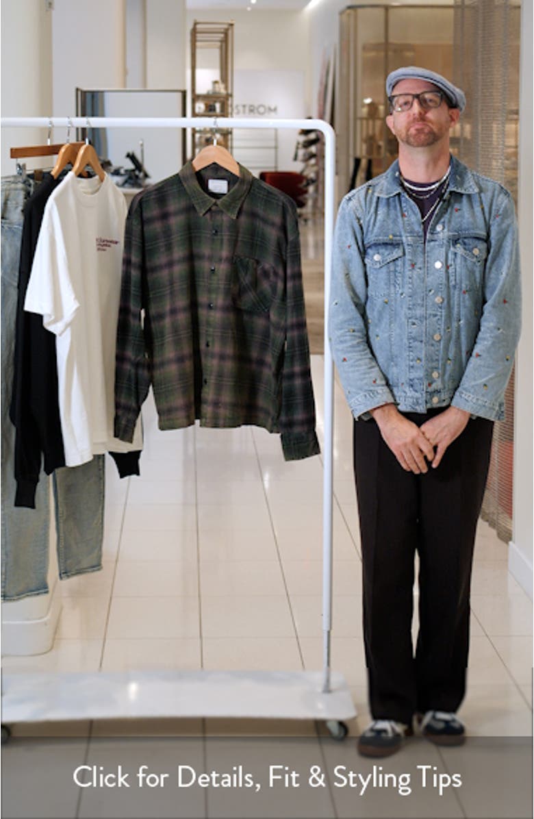 Plaid Flannel Crop Button-Up Shirt, sales video thumbnail