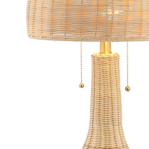 Jonathan Y Joanie Bohemian Rustic Iron Led Table Lamp In Natural