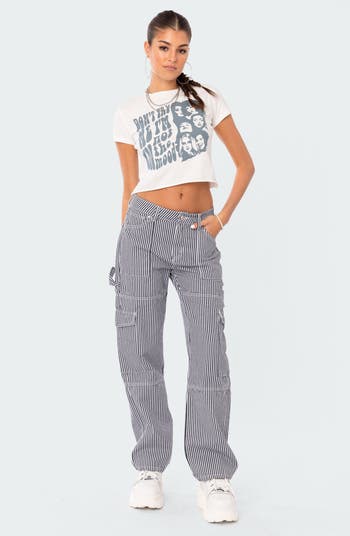 EDIKTED Stripe Out Cargo Pants | Nordstrom