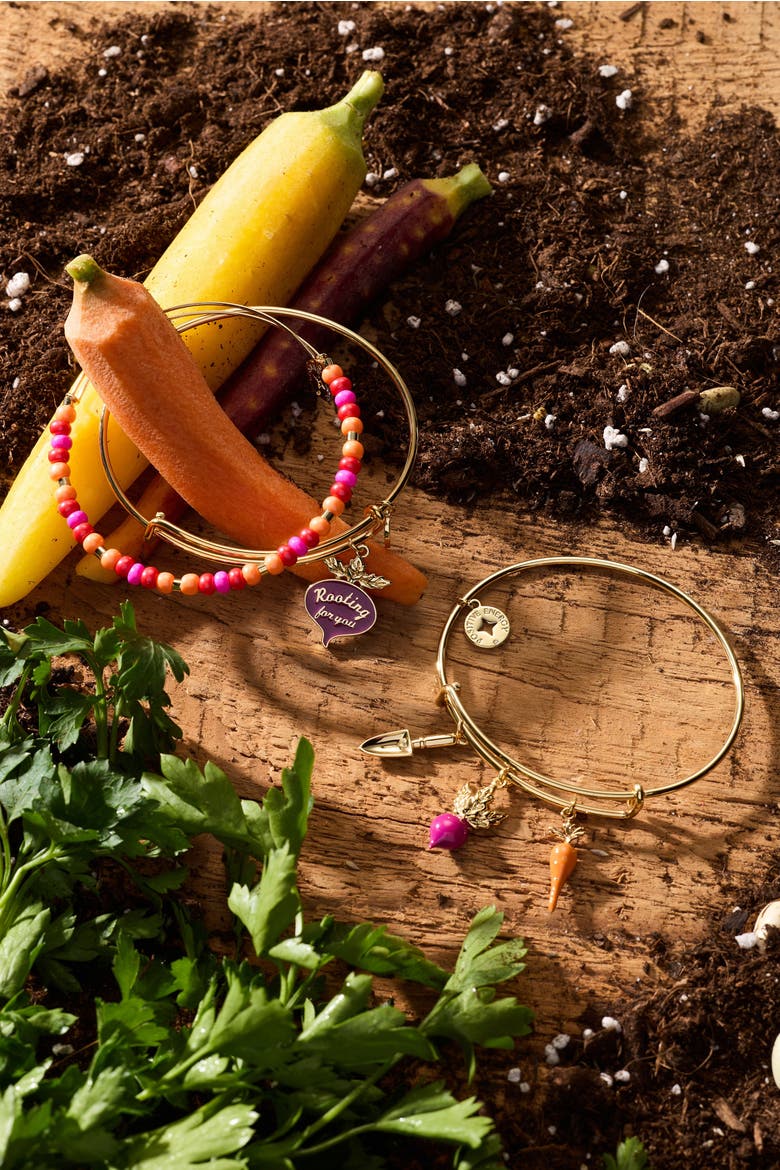 Farmers' Market Multi Charm Bangle, Alternate, color, Gold