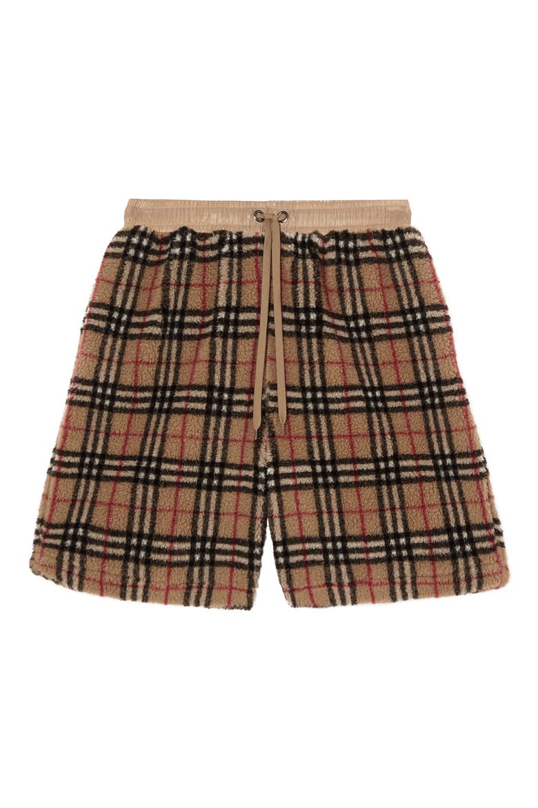 Keaton Check Fleece Shorts, Alternate, color, ARCHIVE BEIGE IP CHECK