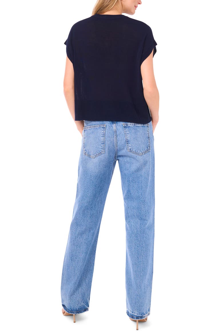 Crewneck Rib Sweater Top, Alternate, color, CLASSIC NAVY