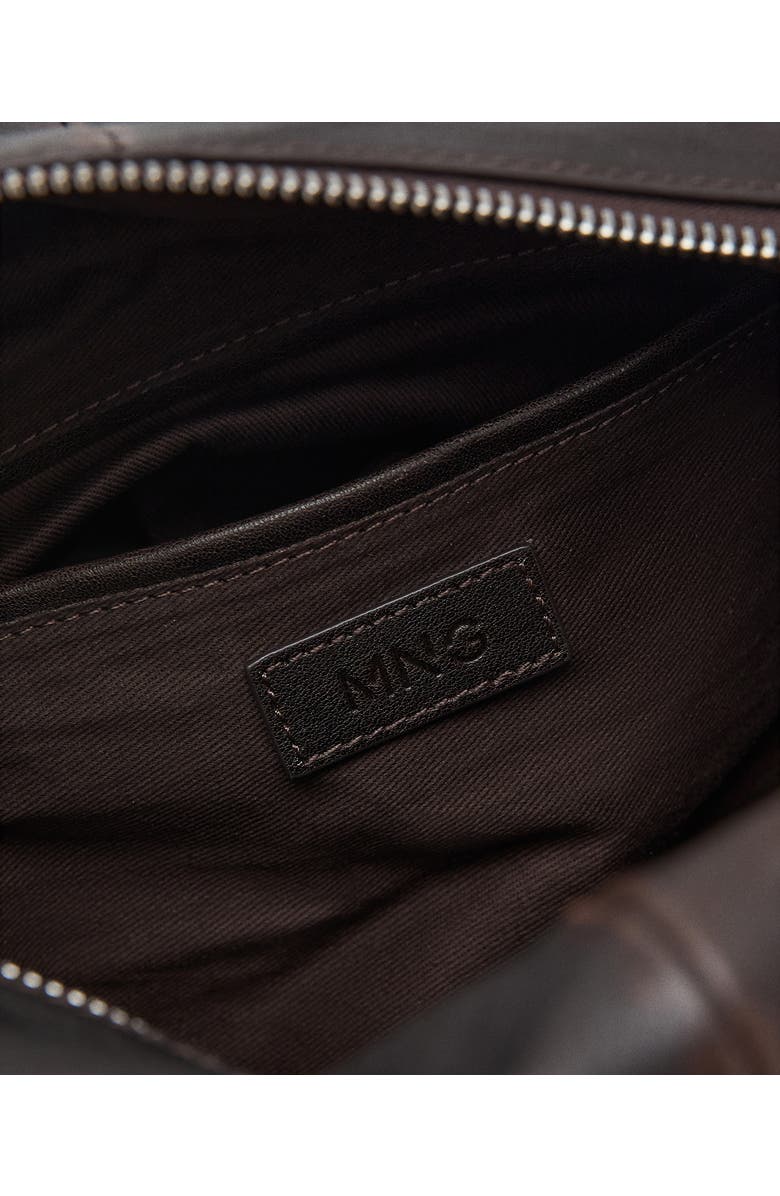 MANGO Leather Handbag with Charms, Alternate, color,