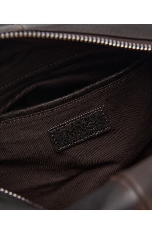 Mango Leather Handbag With Charms In Black