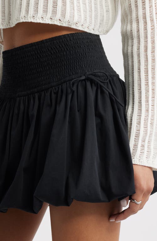Bp. Bubble Hem Miniskirt In Black