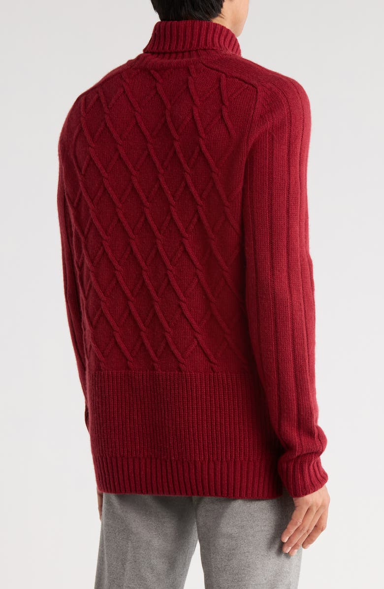 Bugatchi Turtleneck Sweater, Alternate, color, Burgundy