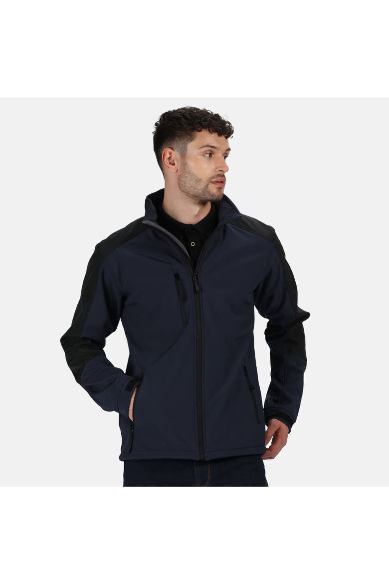 Hydroforce 3-layer Softshell Jacket, Alternate, color, Navy and Black