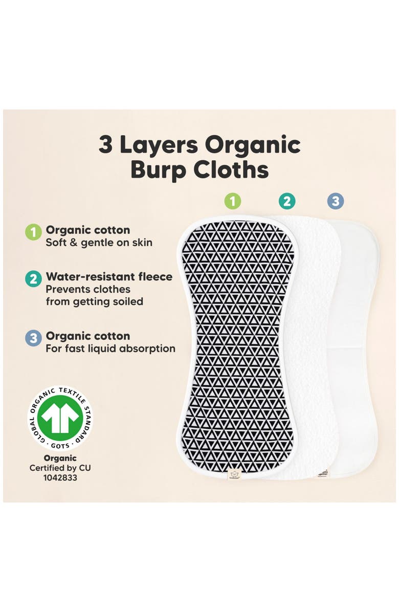KeaBabies Baby Burp Cloths, Alternate, color, Monos