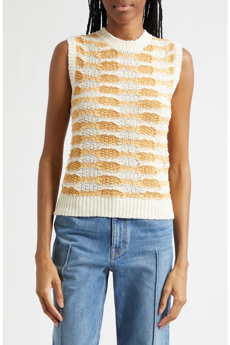 Patrizia Stripe Knit Tank, Main, color, BEACH
