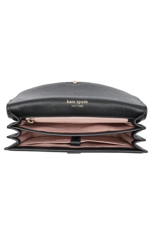 Kate Spade New York Locket Small Grain Leather Shoulder Bag In Black