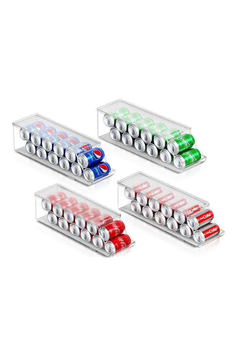 4-Pack Can Organizer, Alternate, color, CLEAR
