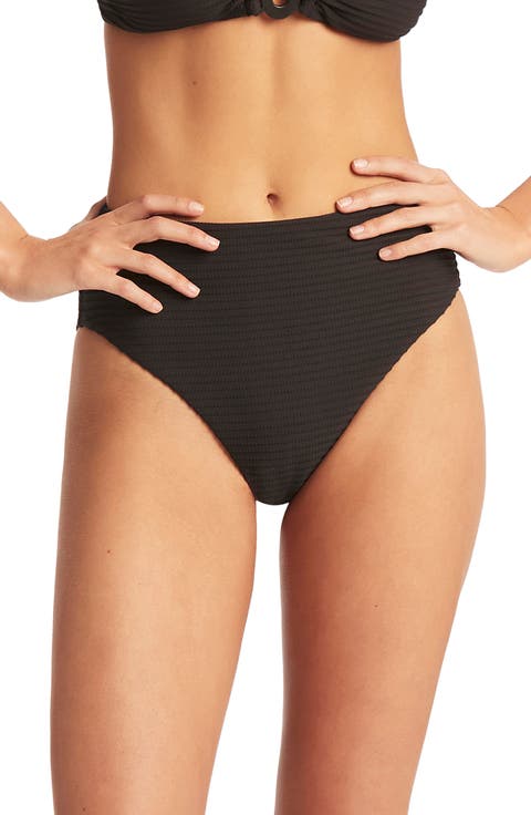 Retro High Waist Bikini Bottoms